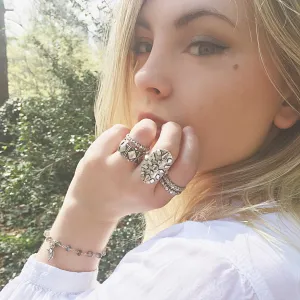Silver Wonder Woman Shield Ring