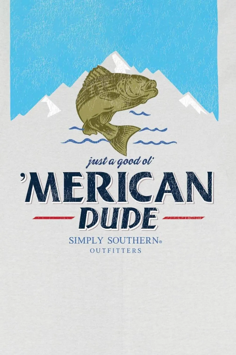 Simply Southern Bass T-Shirt for Men in Grey | MN-SS-BASS-STAR