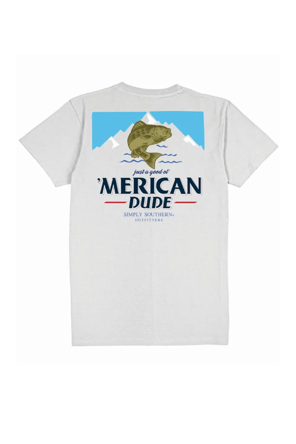 Simply Southern Bass T-Shirt for Men in Grey | MN-SS-BASS-STAR