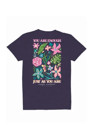 Simply Southern Plus Size You Are Enough T-Shirt for Women in Navy | EXT-SS-ENOUGH-HTHRNVY