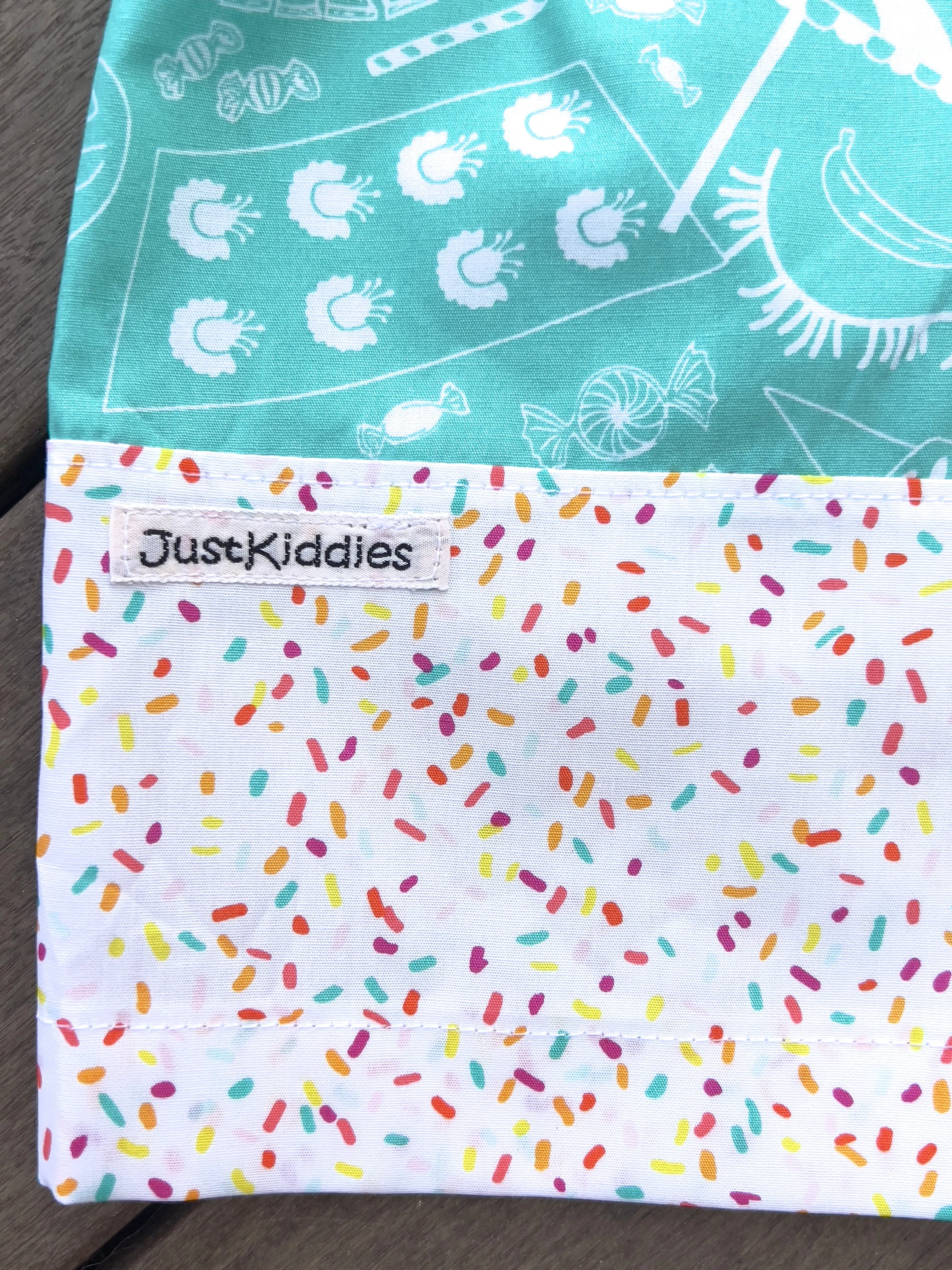SKIRT - BUSY BEACH in turquoise/white