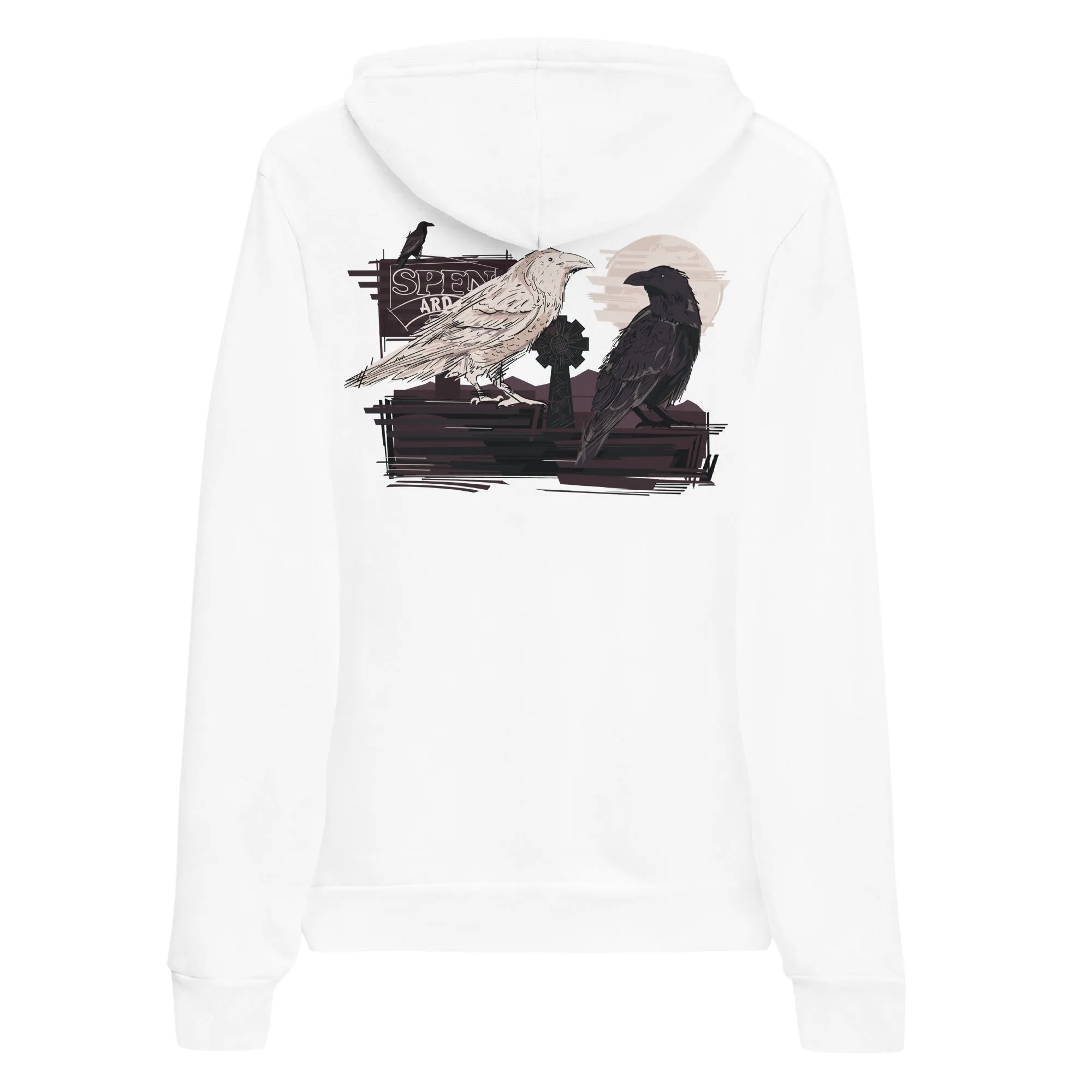 Spenard White Raven Hoodie