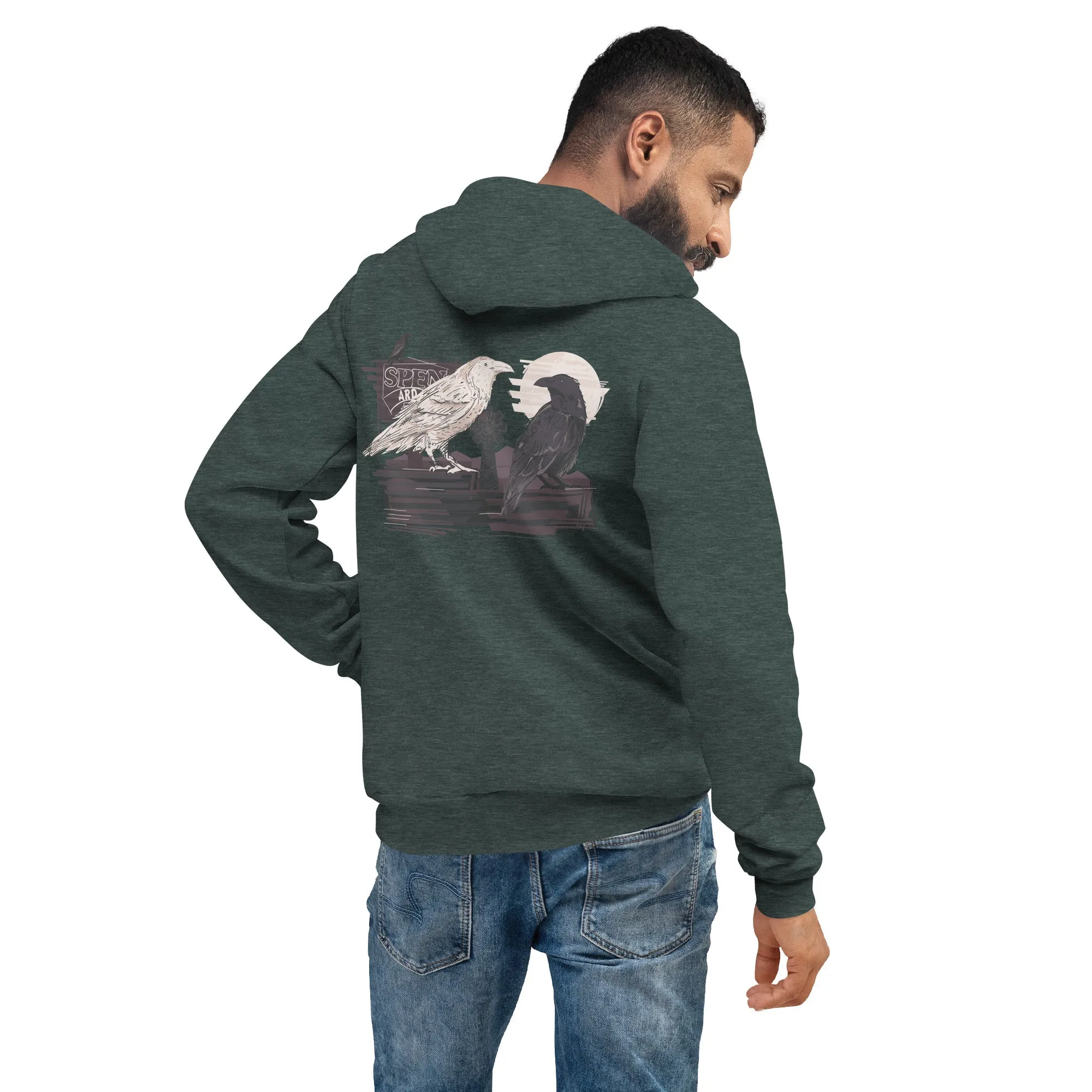 Spenard White Raven Hoodie