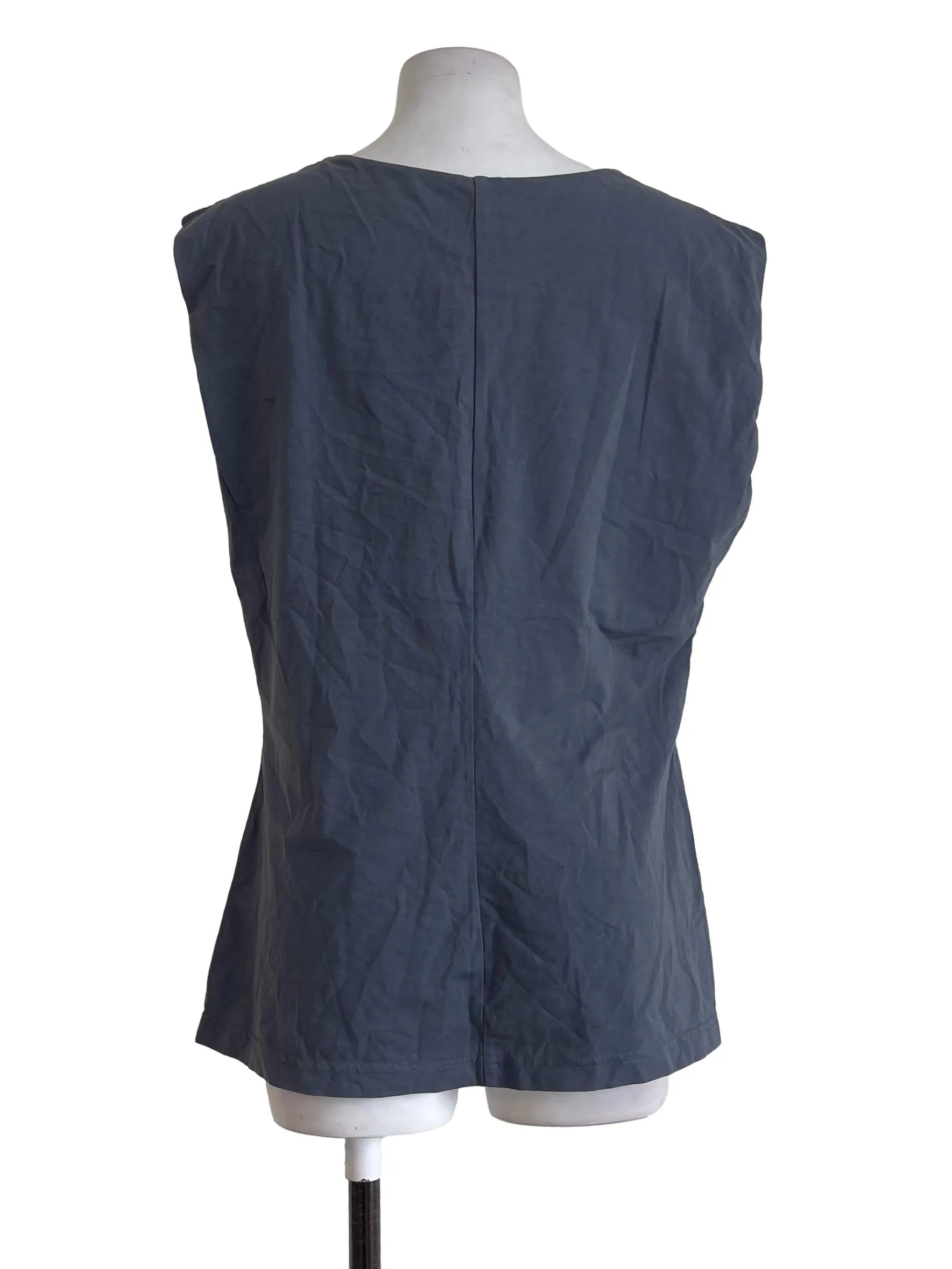 Stone Blue Neckline Top