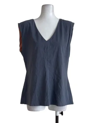 Stone Blue Neckline Top