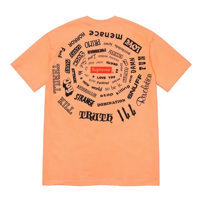 Supreme Spiral Tee- Peach