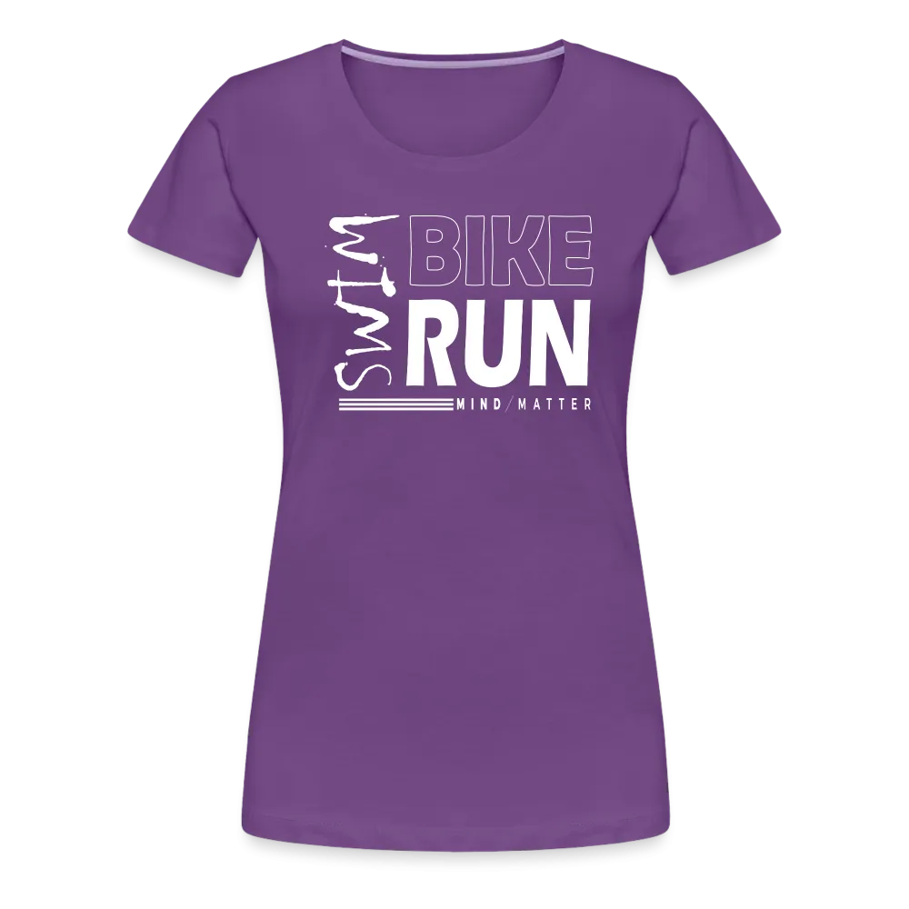 Swim-Bike-Run- Women’s Premium T-Shirt