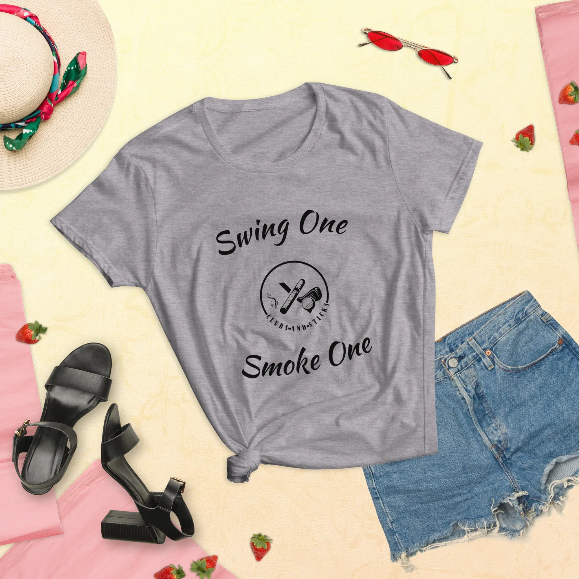 Swing One Smoke One Ladies sleeve t-shirt
