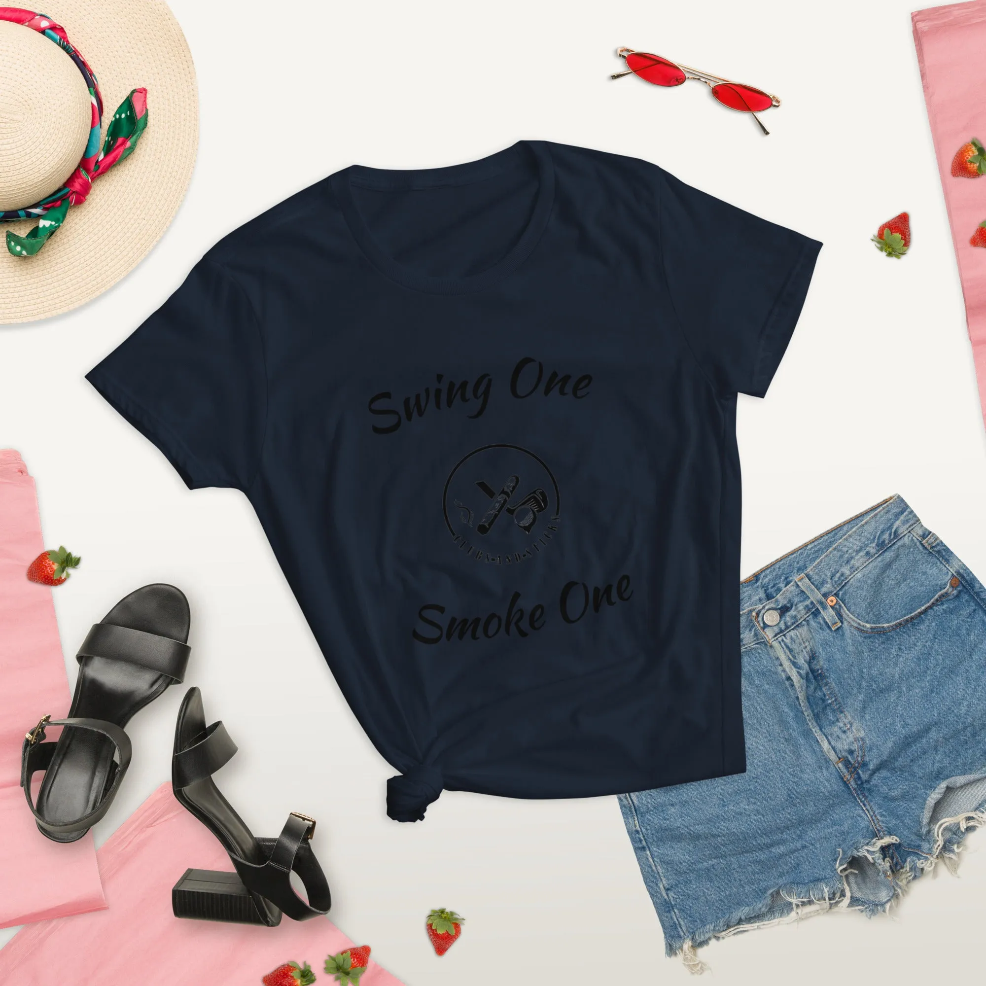 Swing One Smoke One Ladies sleeve t-shirt