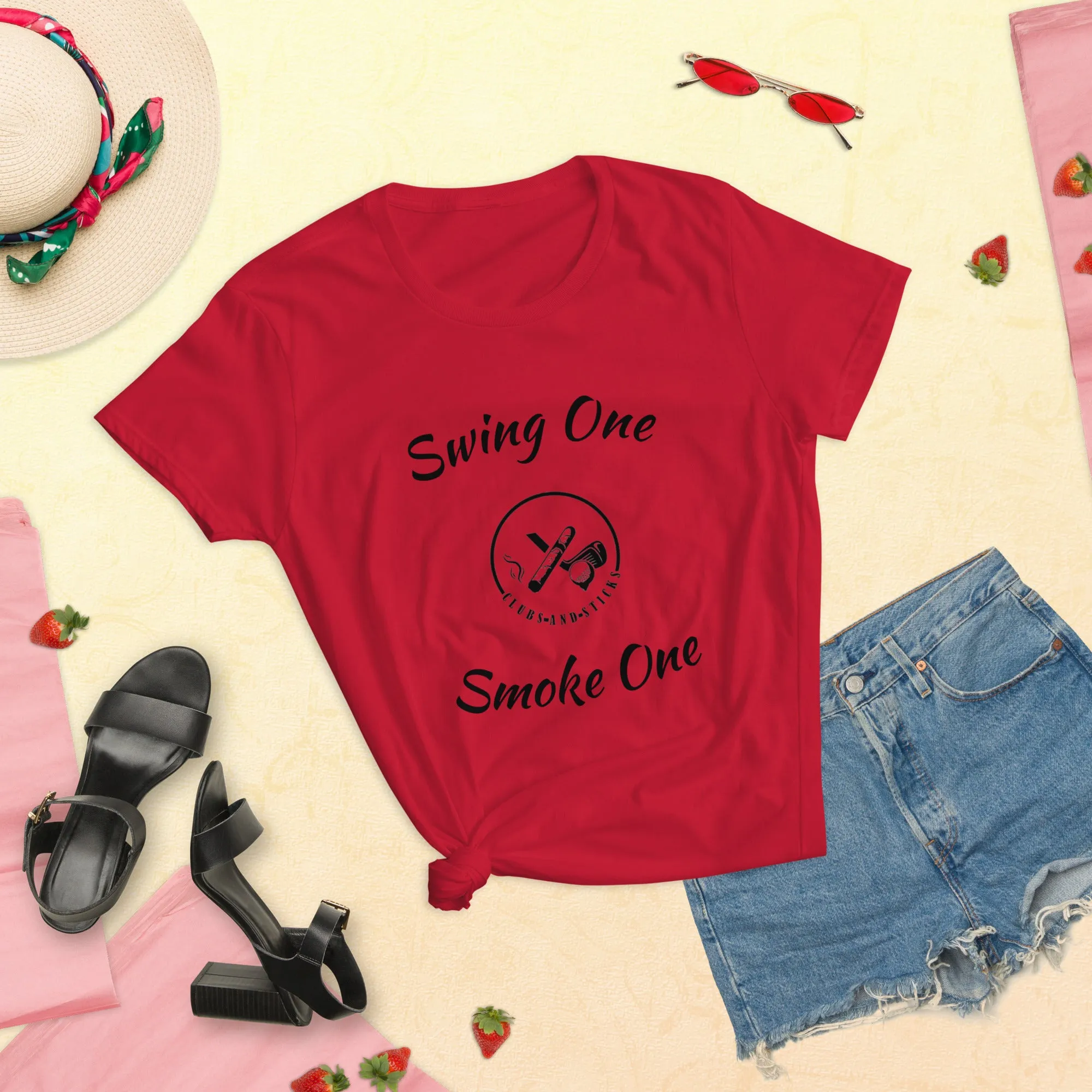 Swing One Smoke One Ladies sleeve t-shirt