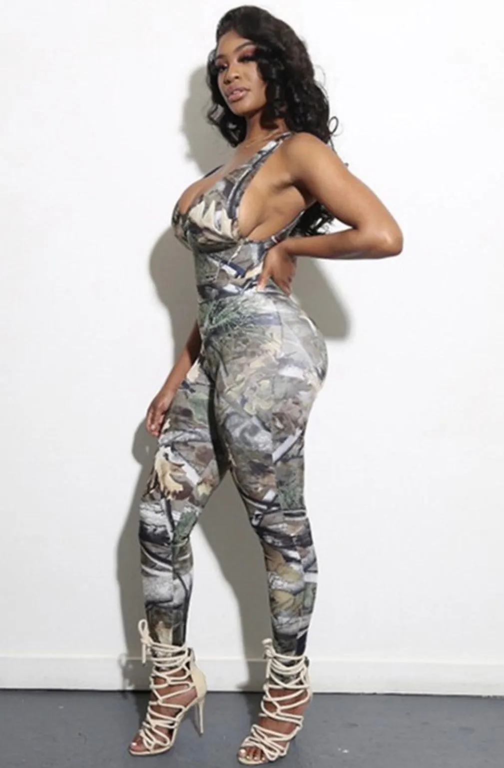 Tactical Baddie Camouflage Two-Piece Set