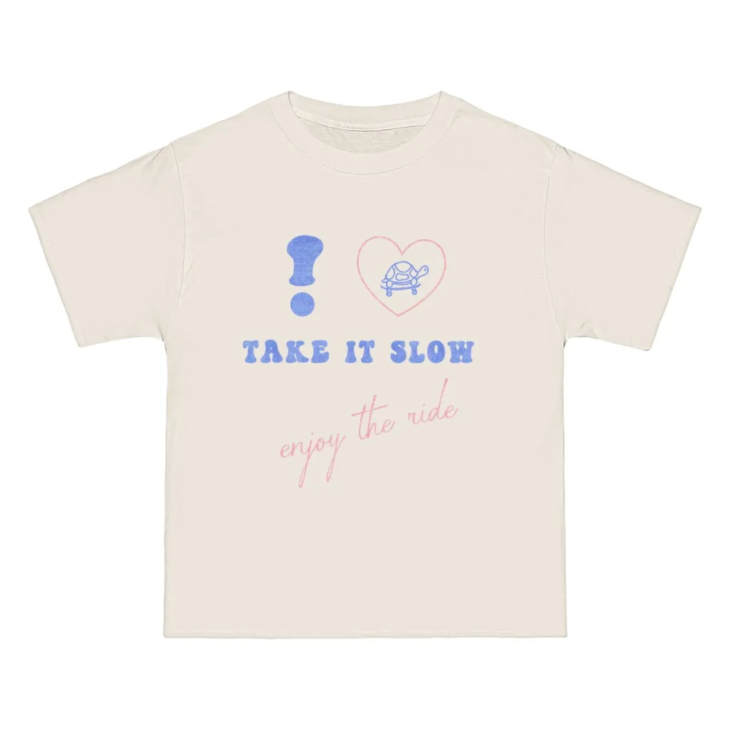 Take It Slow Heavy Weight Short-Sleeve Oversized T-Shirt