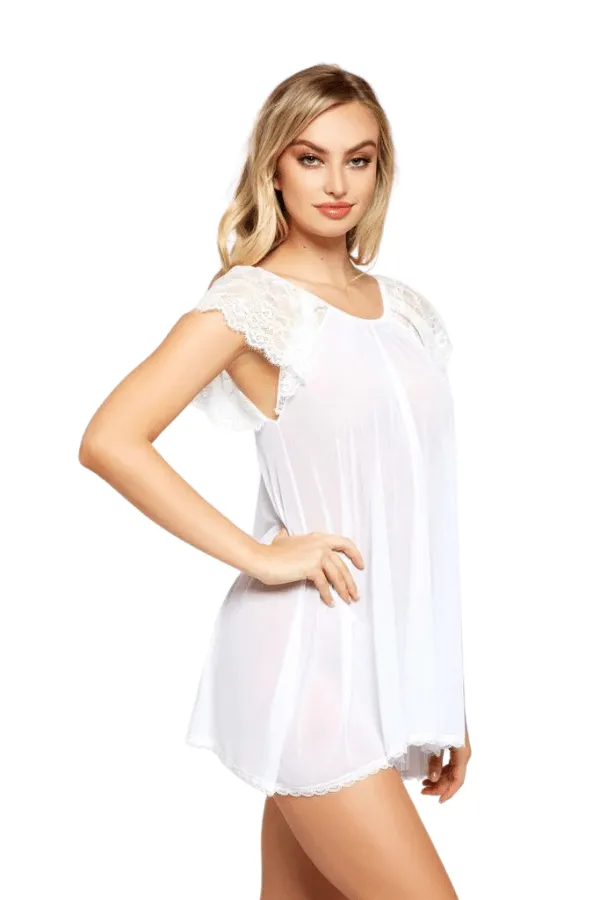 Teagan Babydoll Set - White