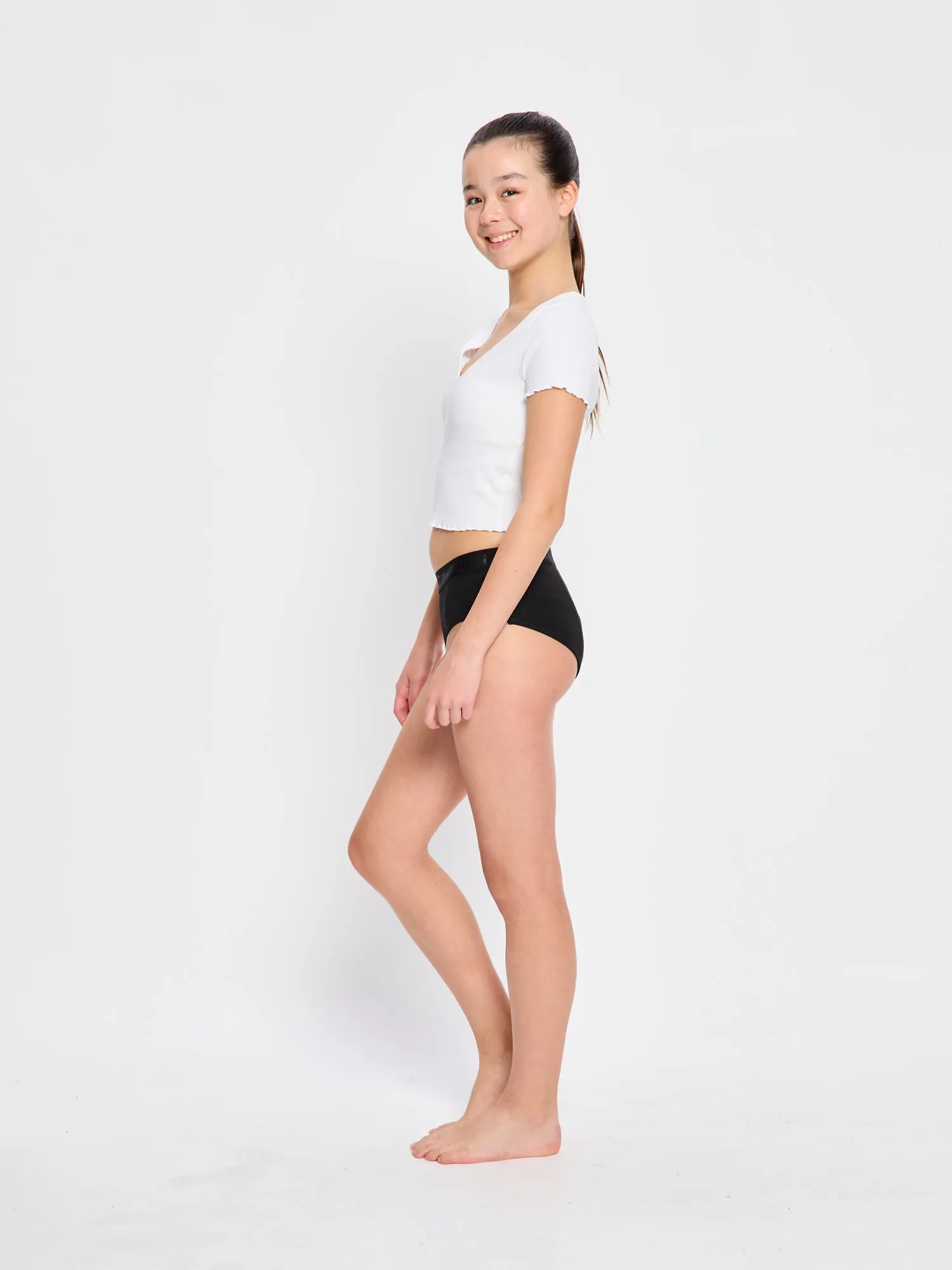 Teen Hipster Boyleg Moderate-Heavy Black