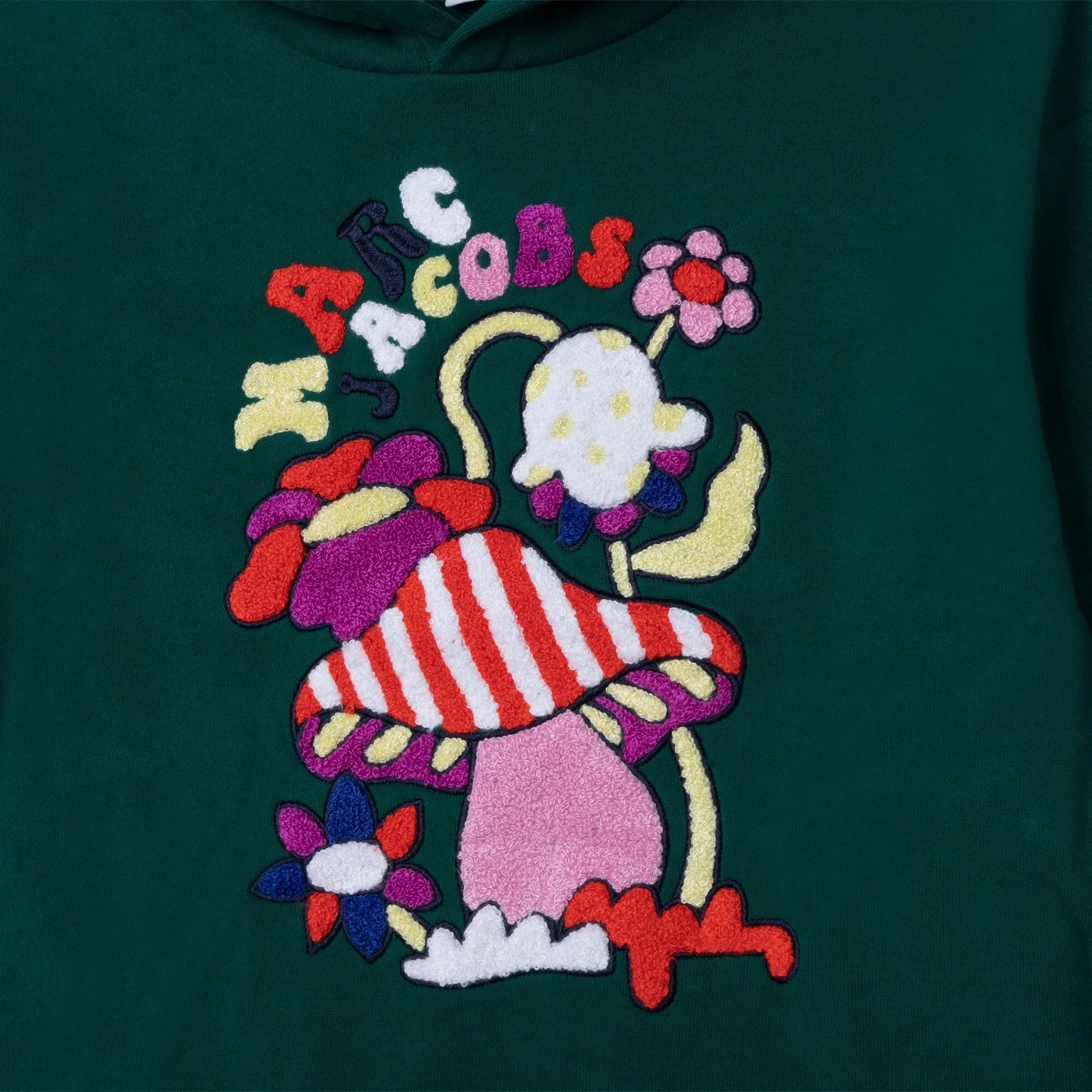 Terry Embroidery Sweatshirt - Dark Green
