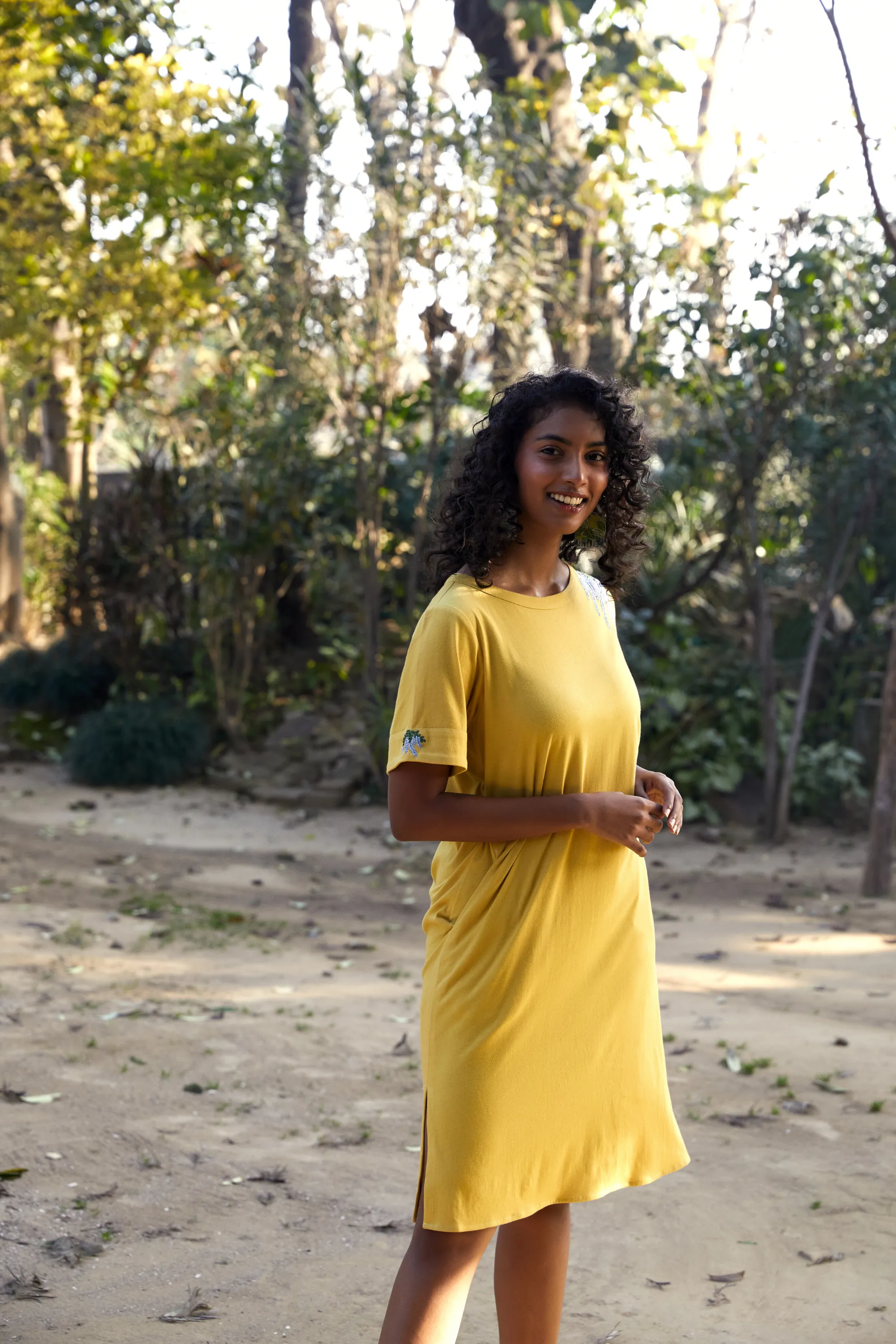 The Tropical organic cotton knit dress