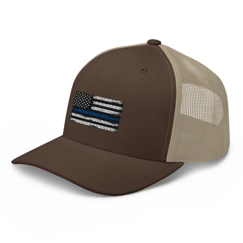 Thin blue line Trucker Cap