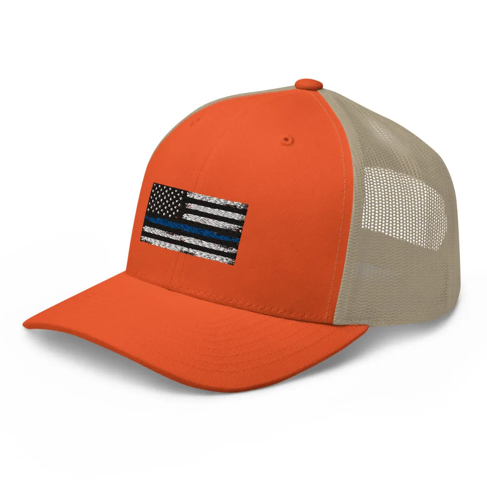 Thin blue line Trucker Cap