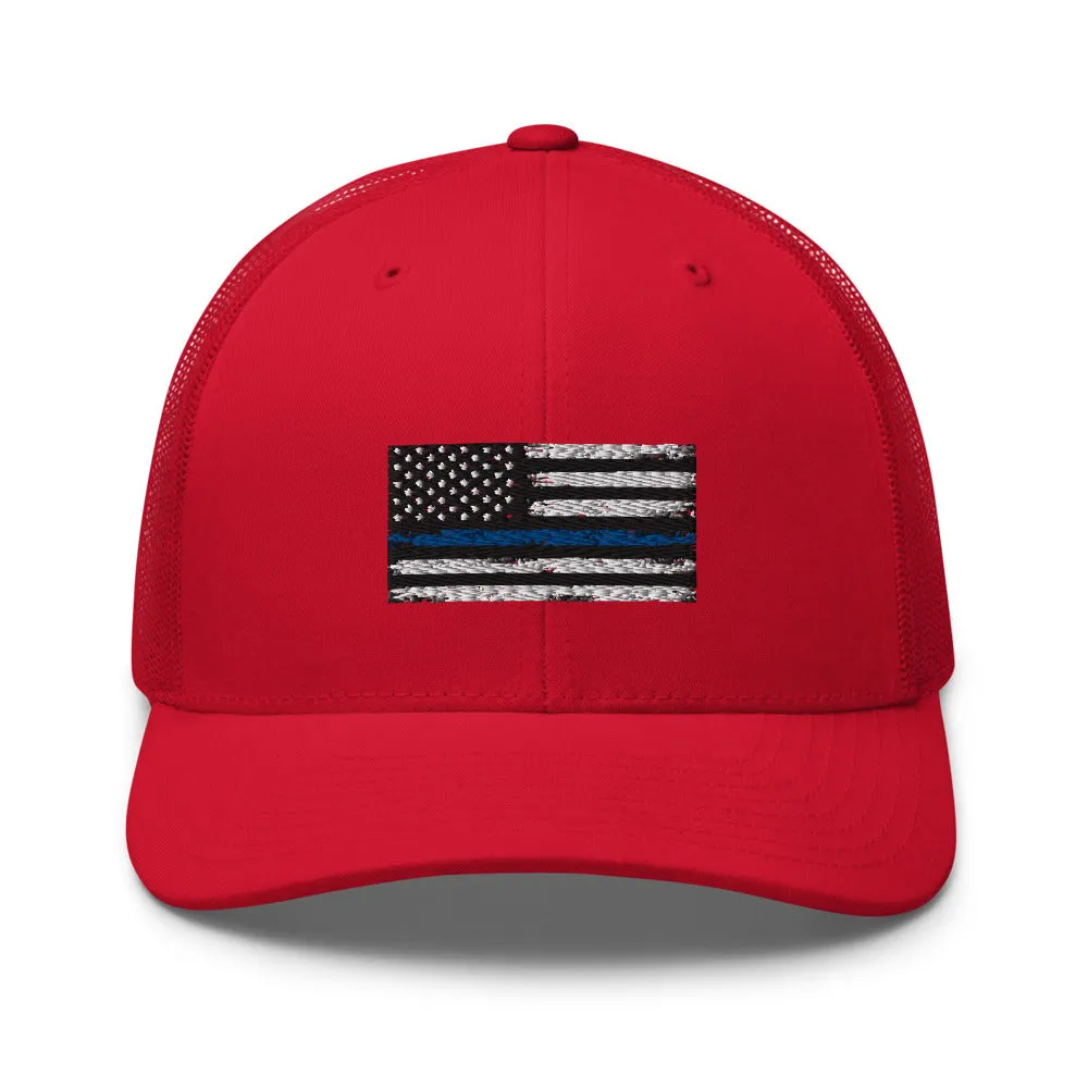 Thin blue line Trucker Cap
