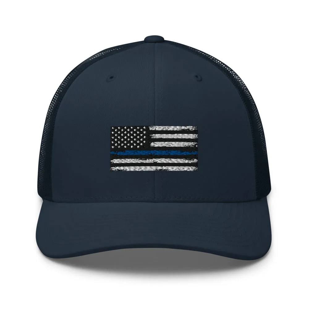Thin blue line Trucker Cap