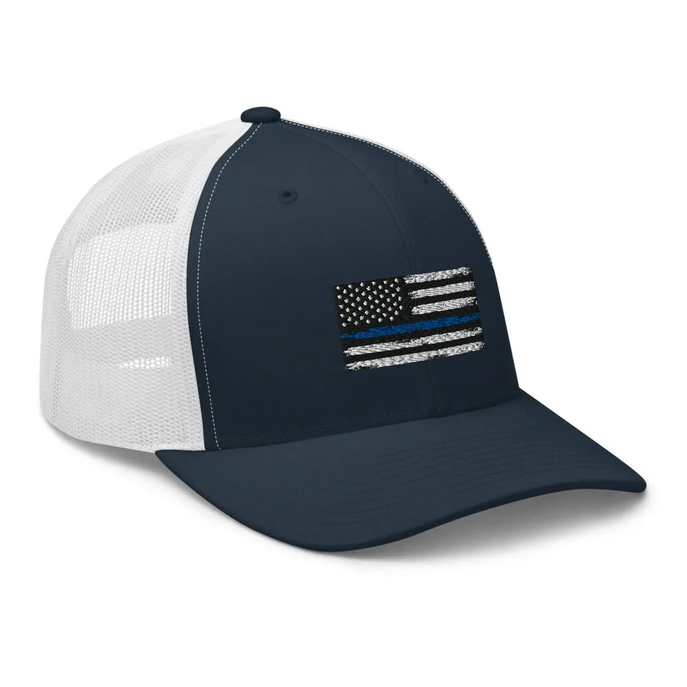 Thin blue line Trucker Cap