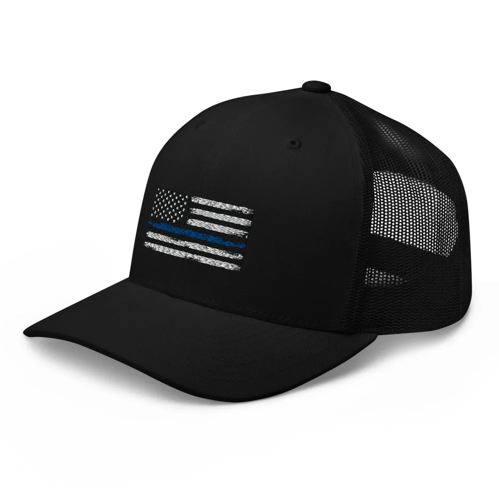 Thin blue line Trucker Cap