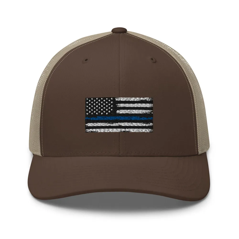 Thin blue line Trucker Cap