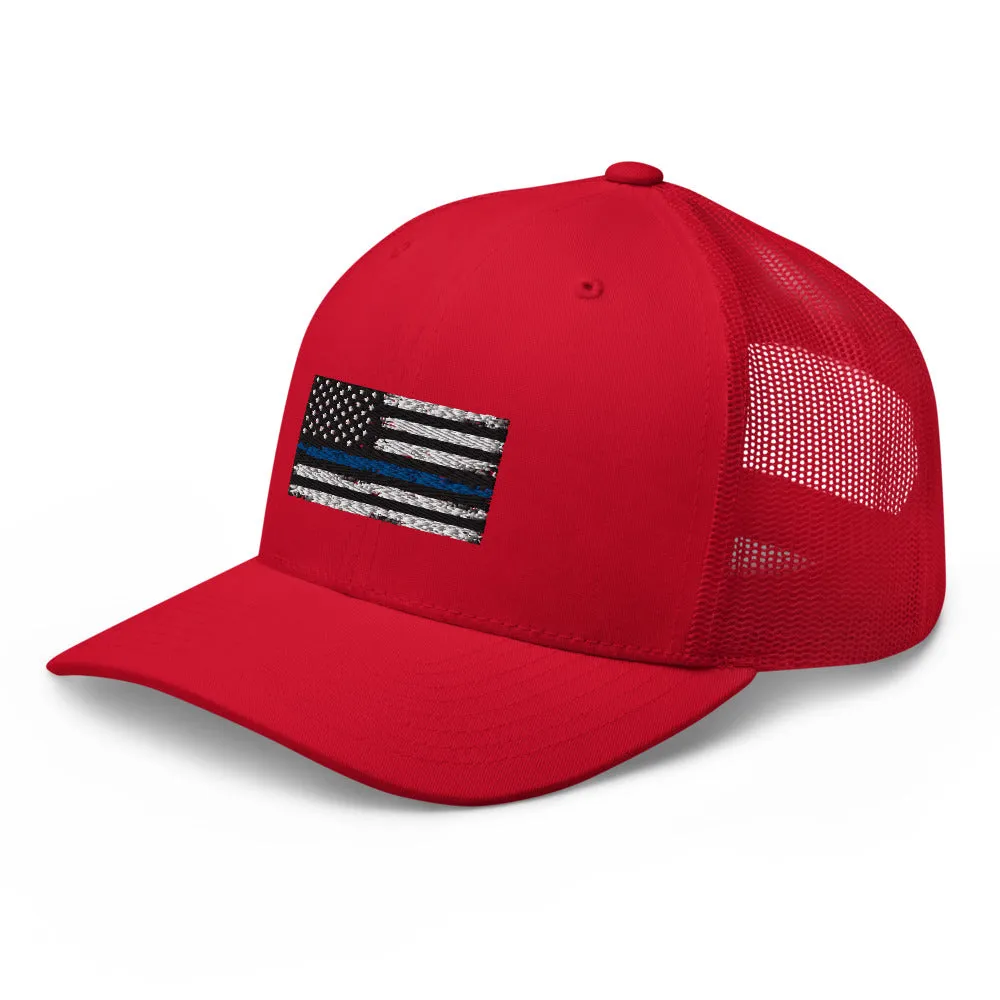 Thin blue line Trucker Cap