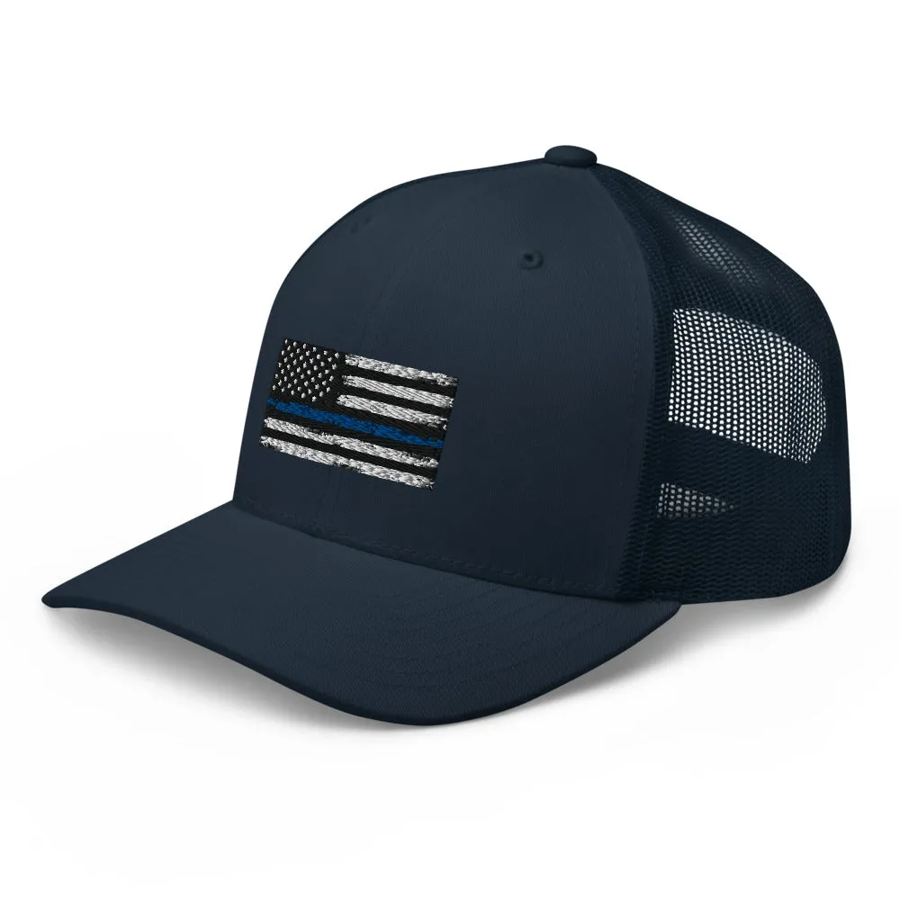 Thin blue line Trucker Cap