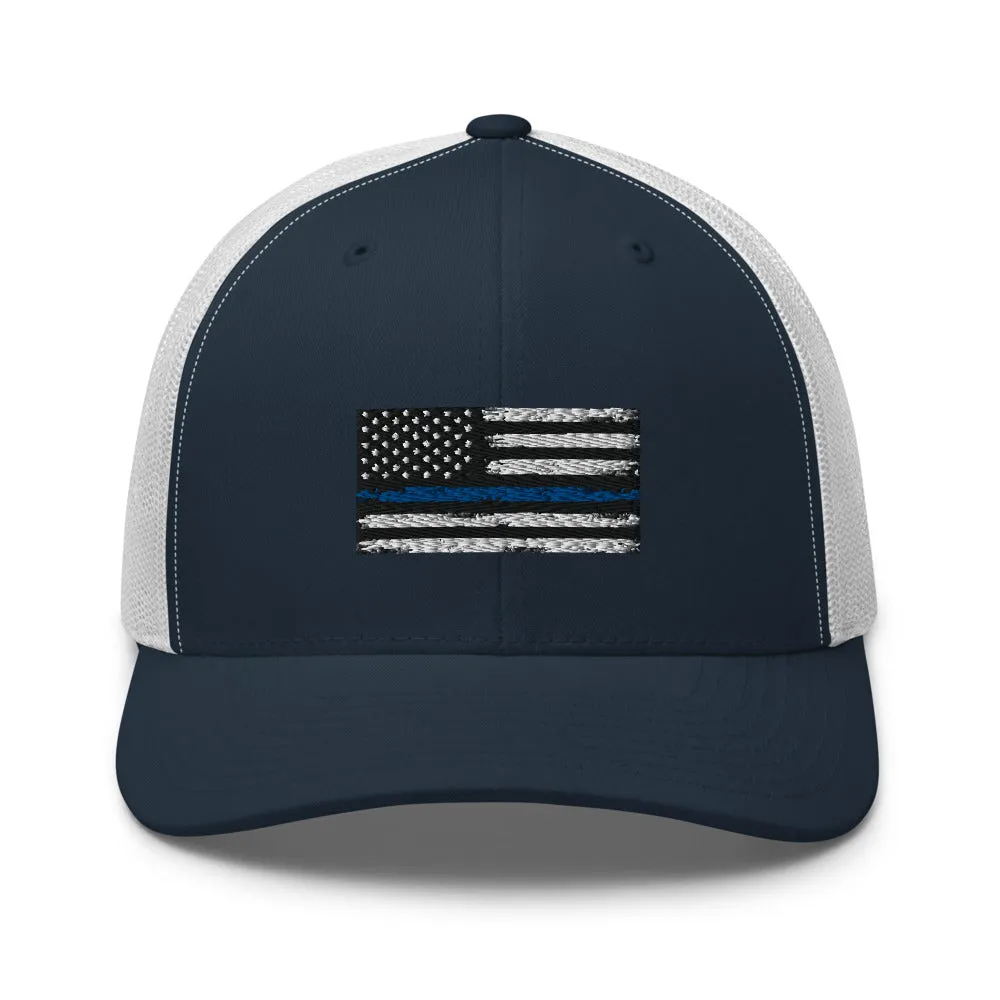 Thin blue line Trucker Cap