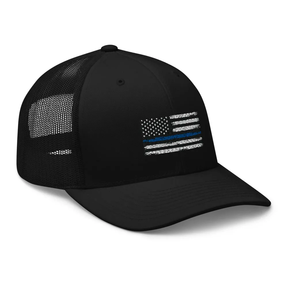 Thin blue line Trucker Cap