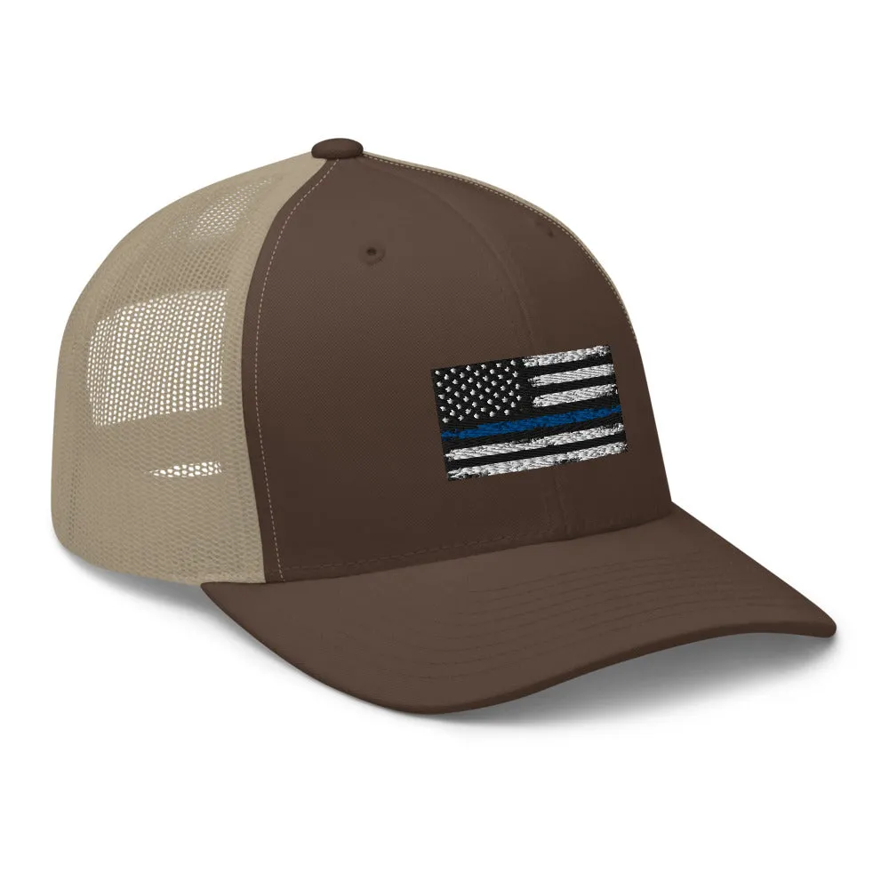 Thin blue line Trucker Cap