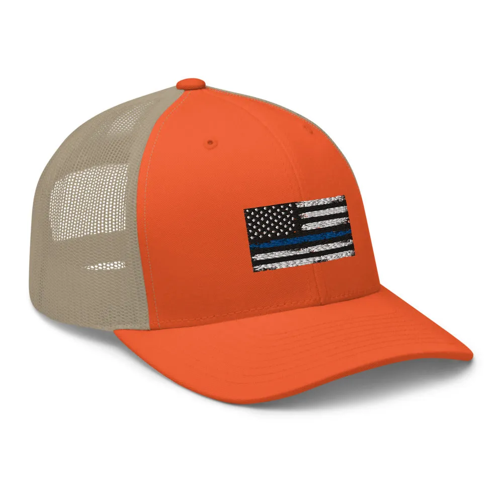 Thin blue line Trucker Cap