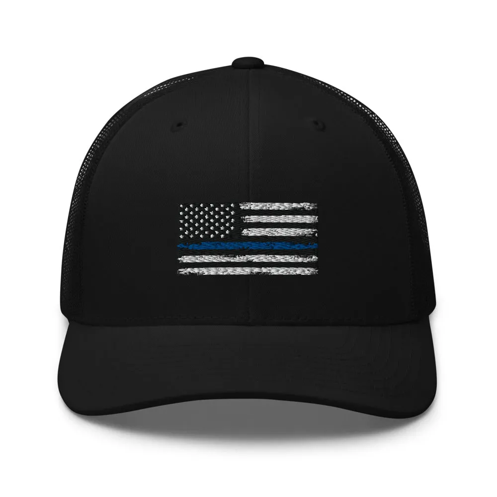 Thin blue line Trucker Cap