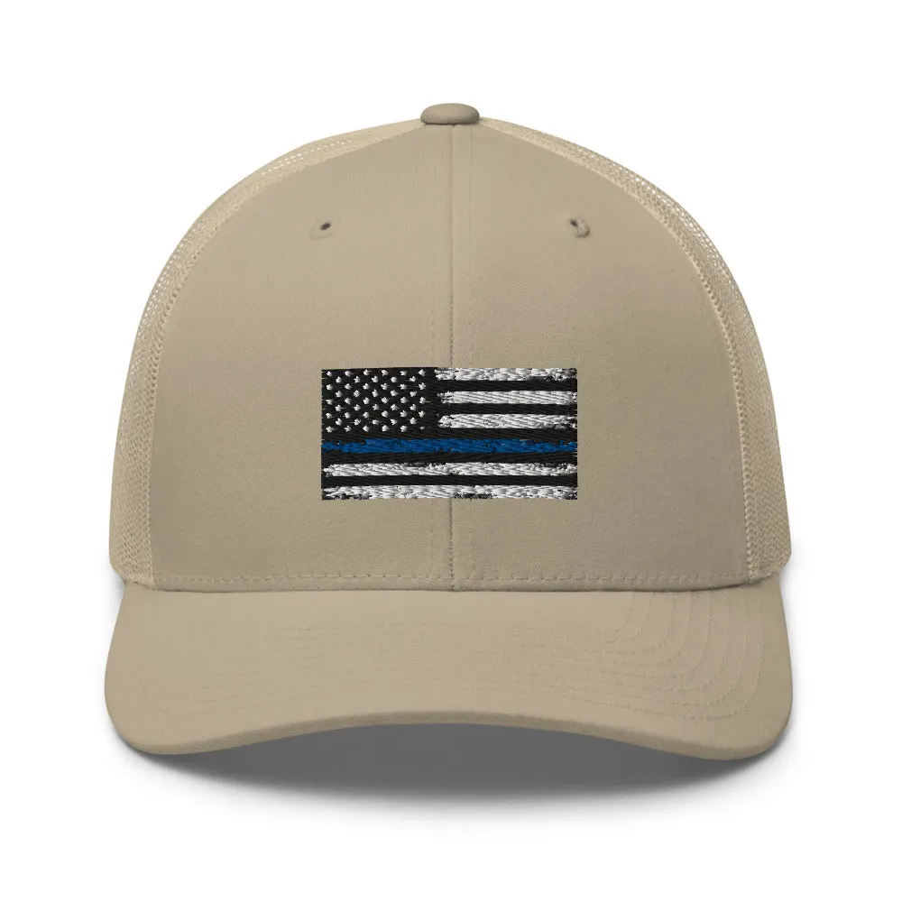 Thin blue line Trucker Cap
