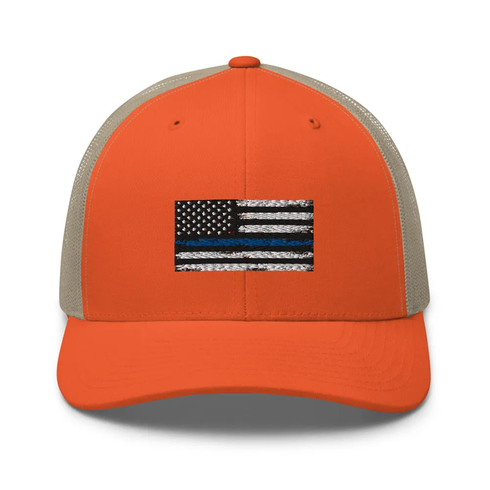 Thin blue line Trucker Cap