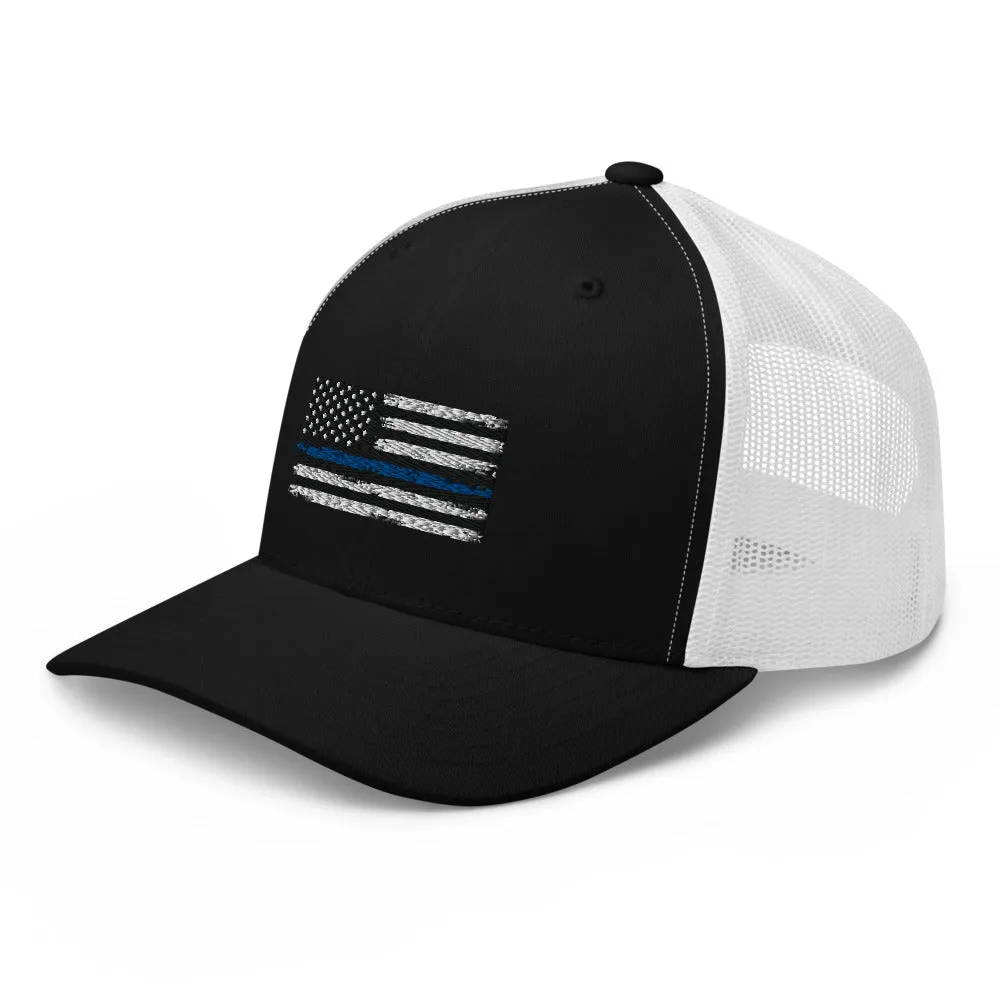 Thin blue line Trucker Cap