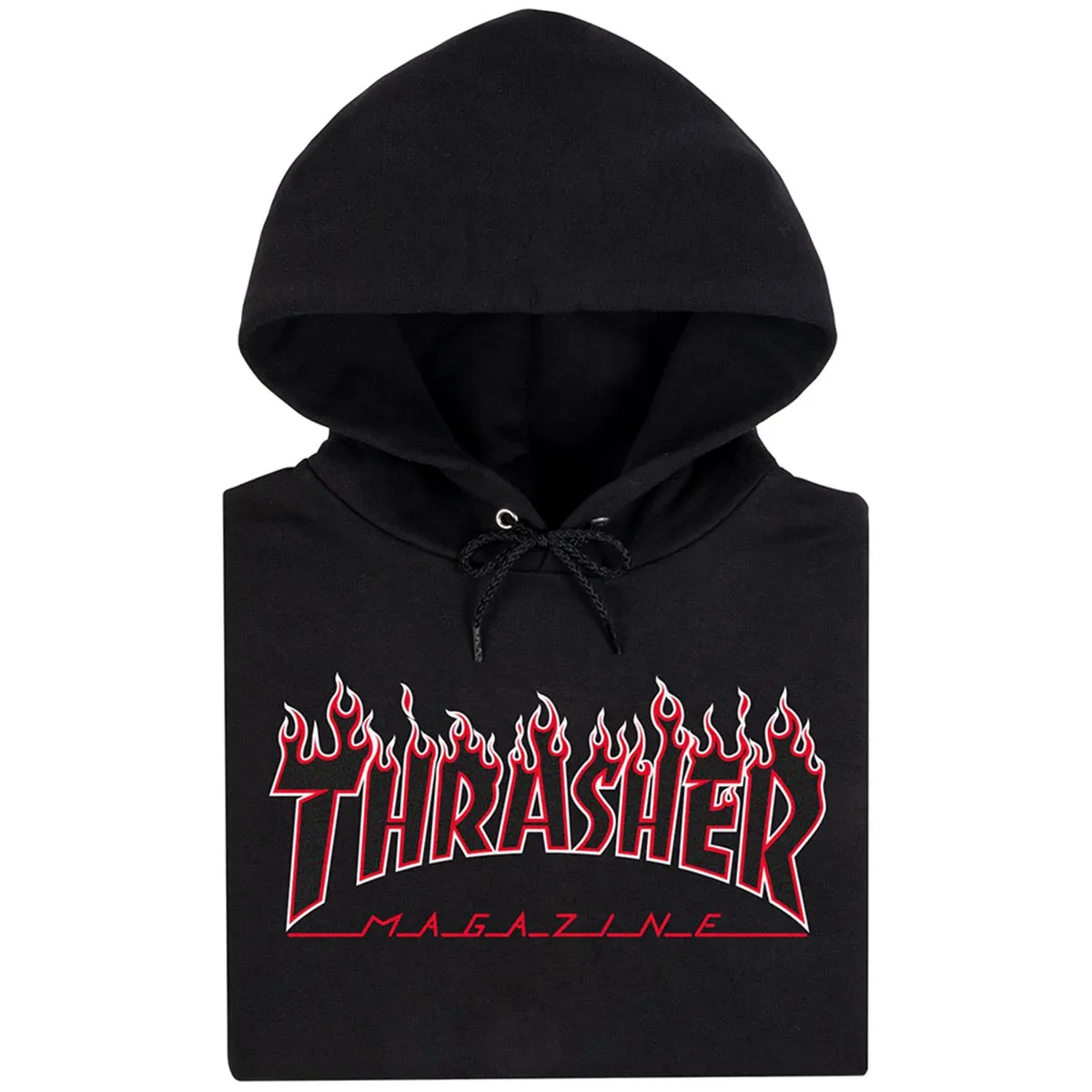 Thrasher - Flame Hoodie Black/Red