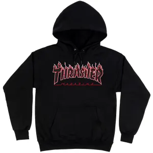 Thrasher - Flame Hoodie Black/Red