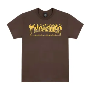 Thrasher x Anti Hero Pigeon Mag T-Shirt Dark Chocolate