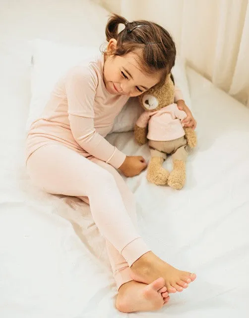 Toddler powder pink 2 piece modal pajama
