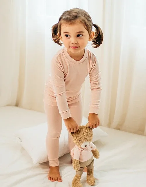 Toddler powder pink 2 piece modal pajama