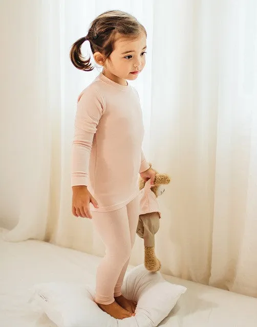 Toddler powder pink 2 piece modal pajama