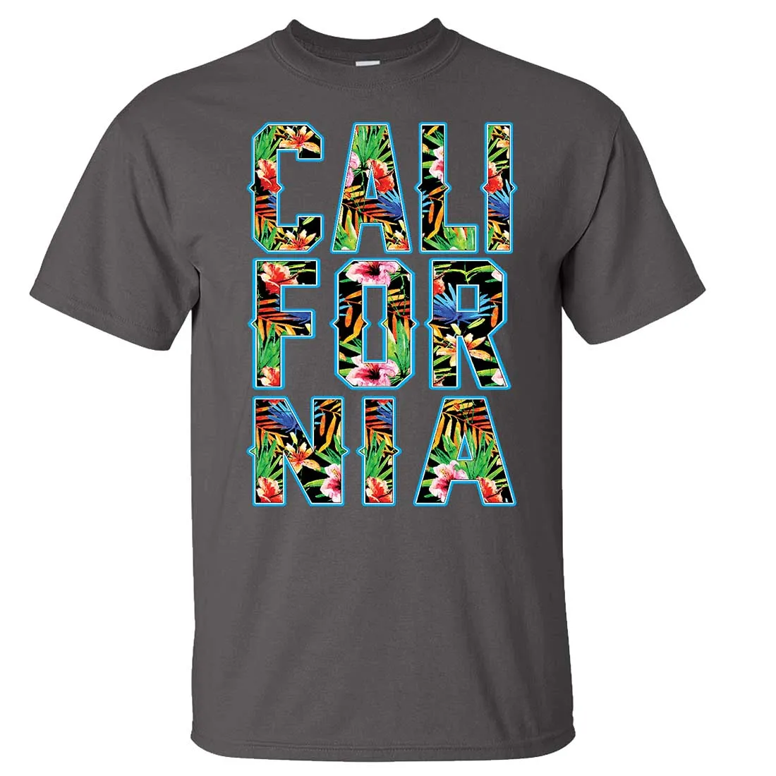 Tropical California Floral Print Asst Colors T-shirt/tee