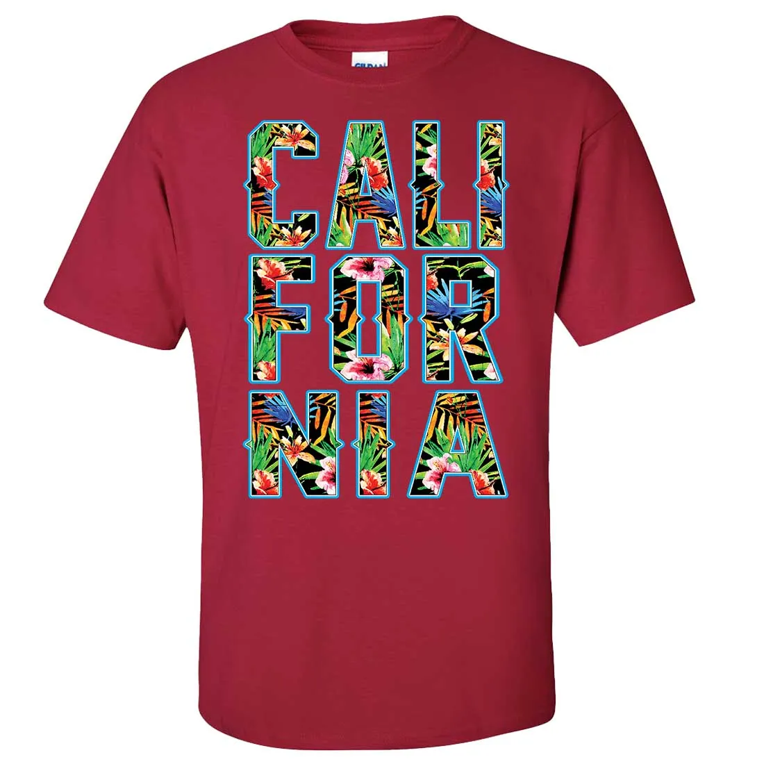 Tropical California Floral Print Asst Colors T-shirt/tee
