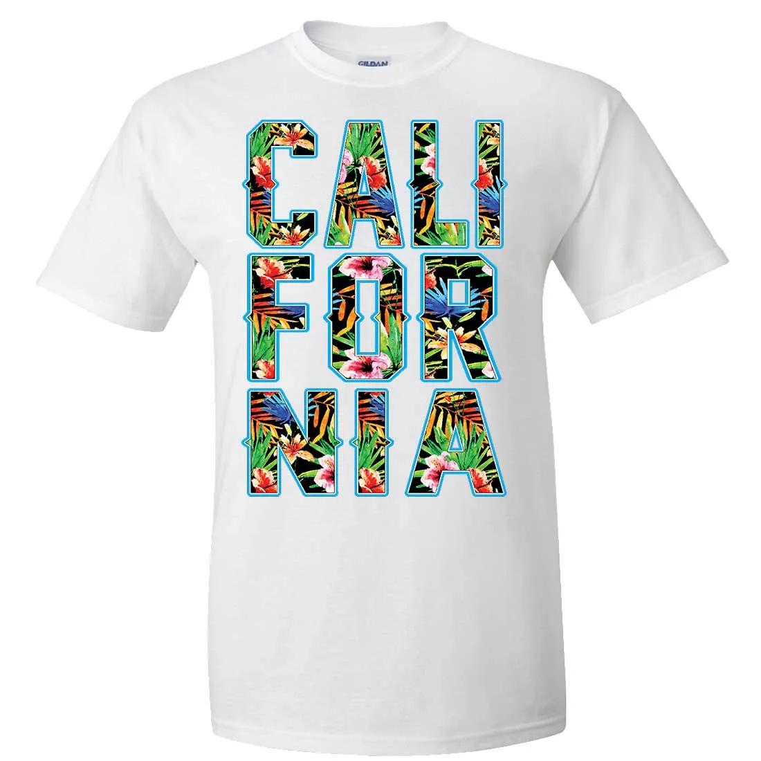 Tropical California Floral Print Asst Colors T-shirt/tee