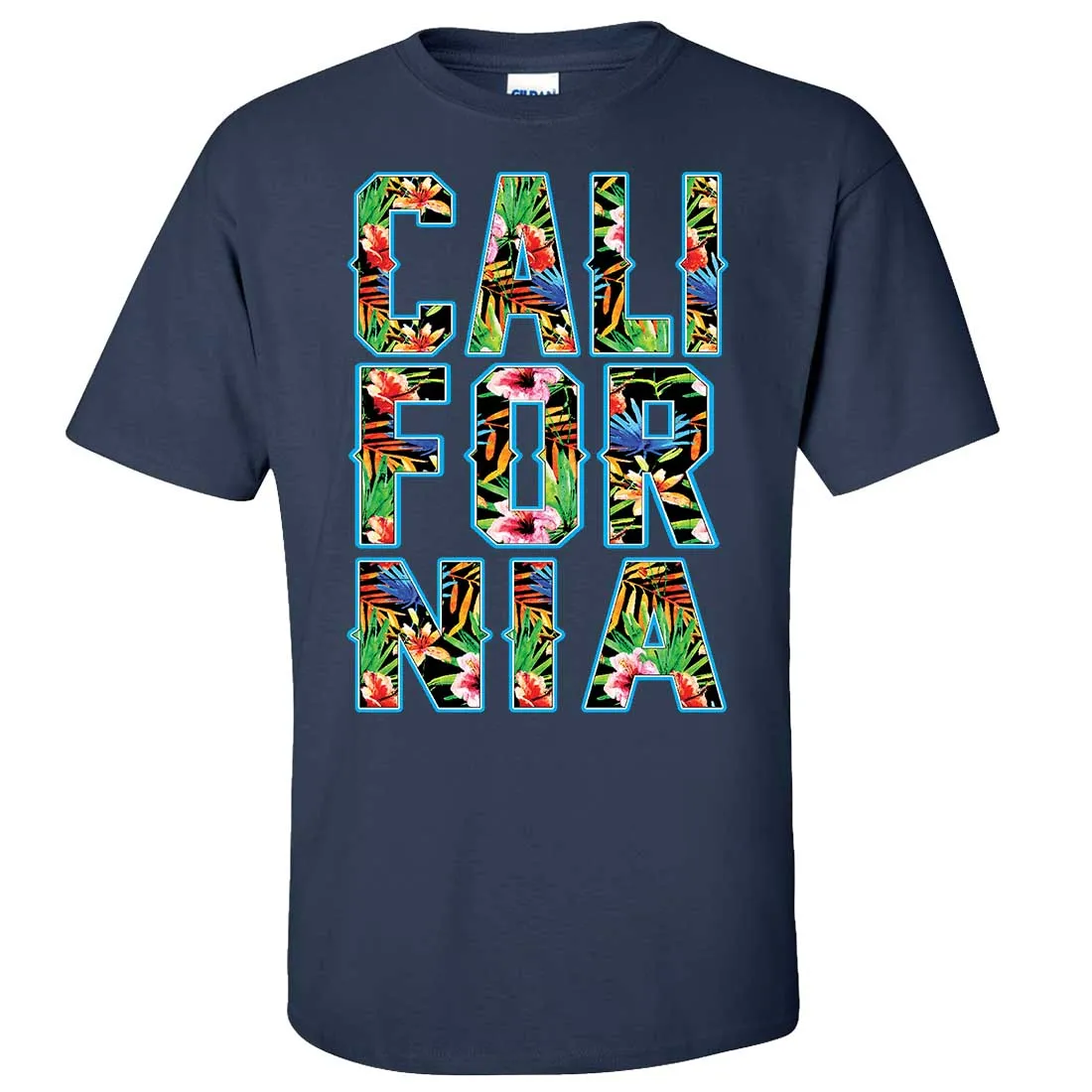 Tropical California Floral Print Asst Colors T-shirt/tee