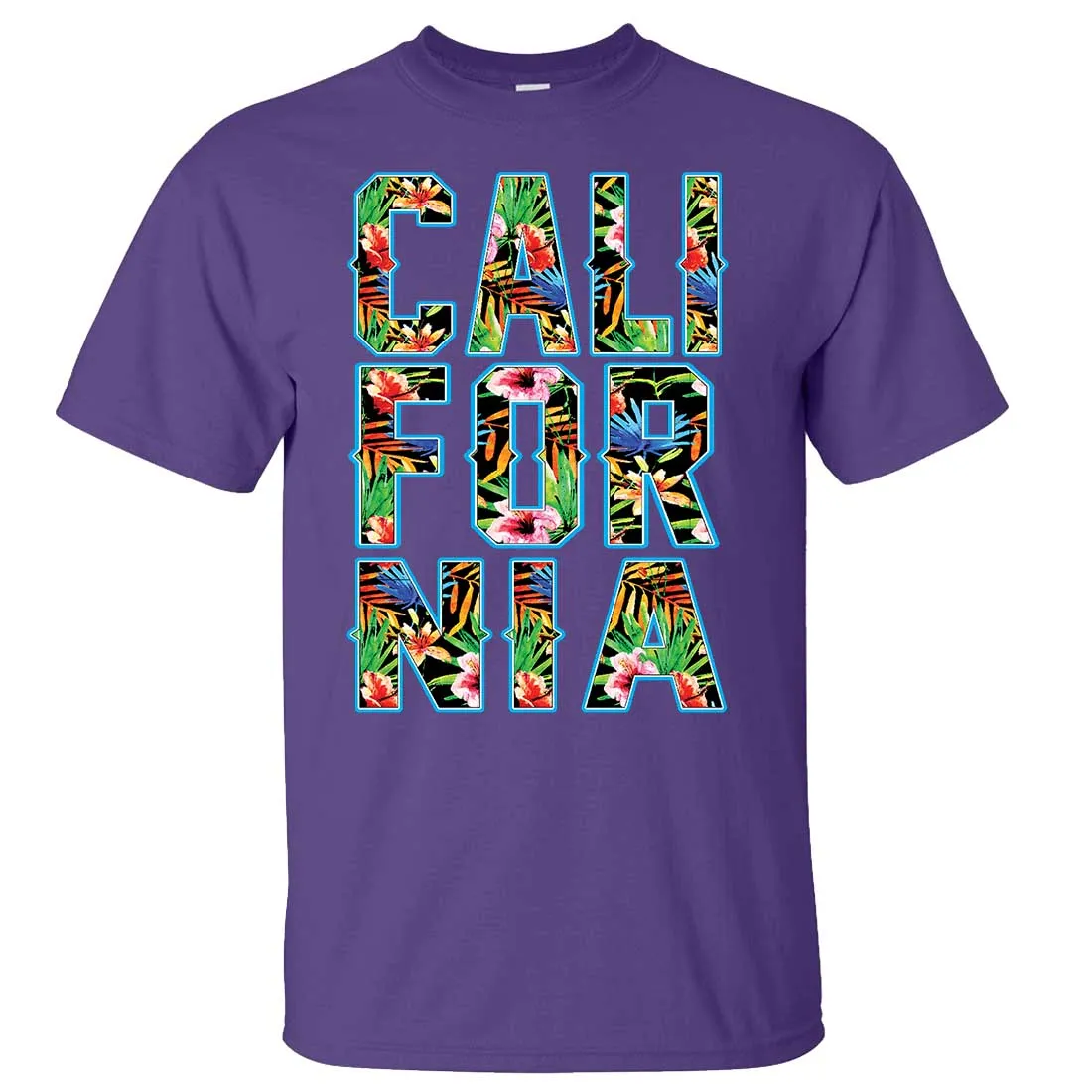 Tropical California Floral Print Asst Colors T-shirt/tee