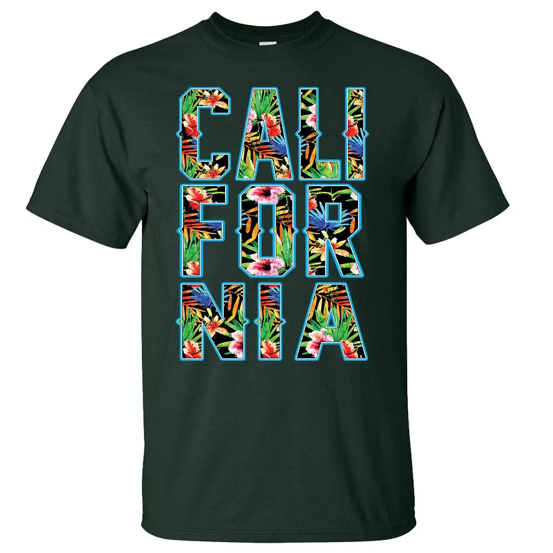 Tropical California Floral Print Asst Colors T-shirt/tee