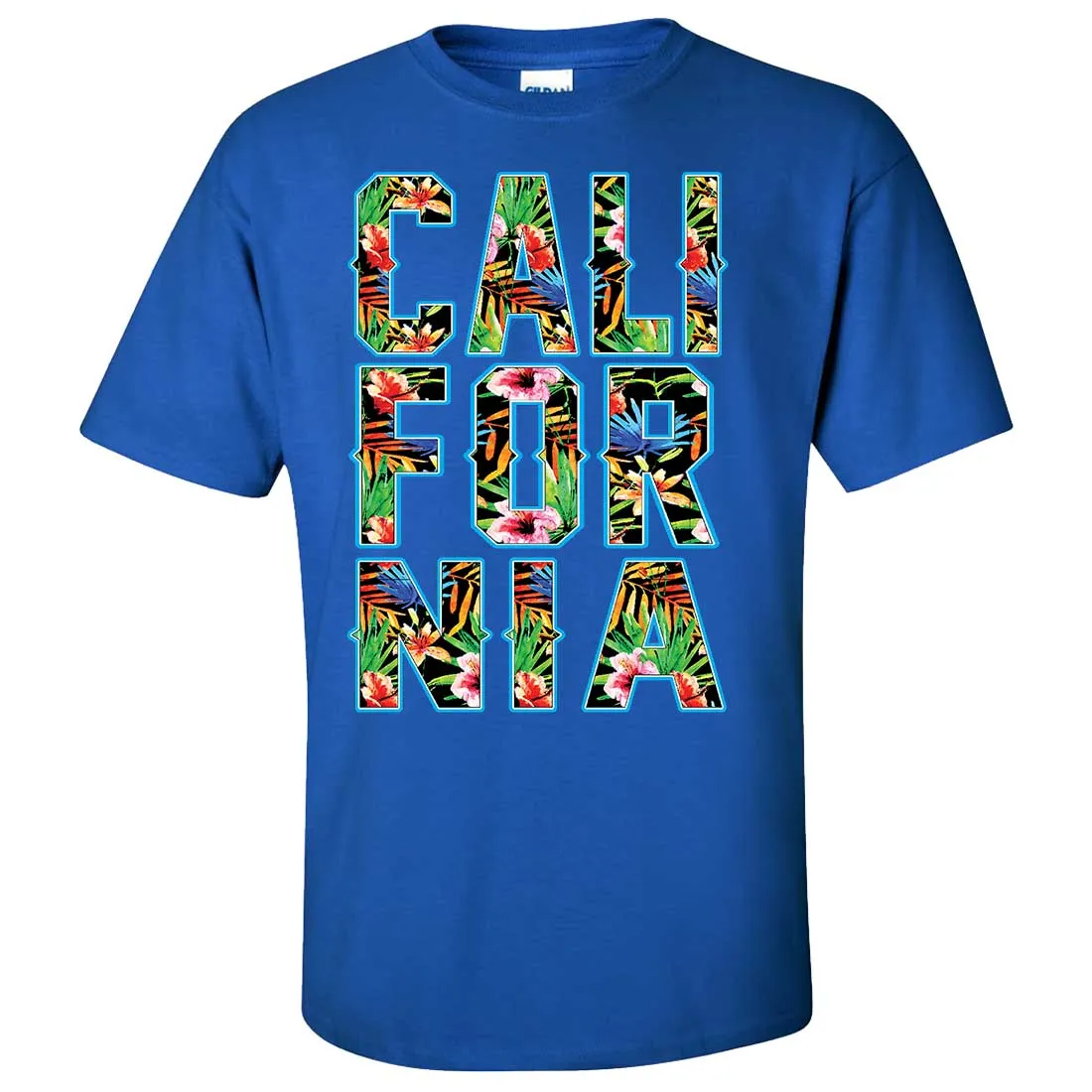 Tropical California Floral Print Asst Colors T-shirt/tee